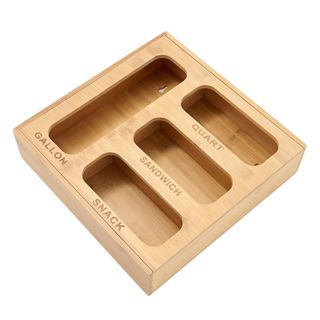 Cella Bamboo Zip Top Food Storage Bag Organizer