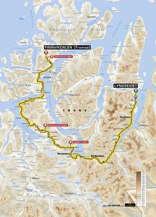 Arctic Race of Norway stage 3 map