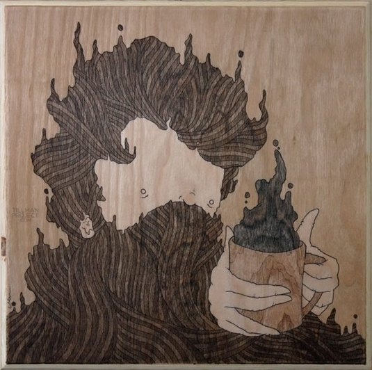 wooden illustrations