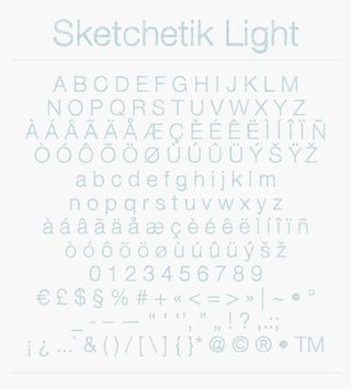 Free font: Sketchetik Light