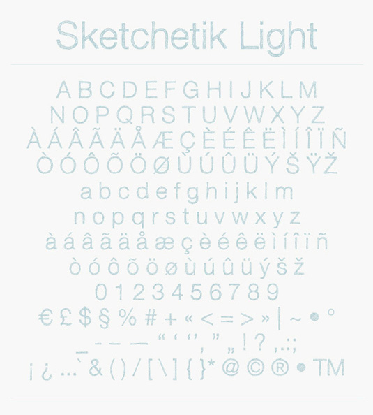 Free font: Sketchetik Light