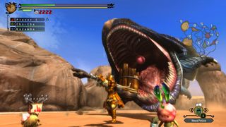 A screenshot of one of the best Wii U games, Monster Hunter 3 Ultimate.