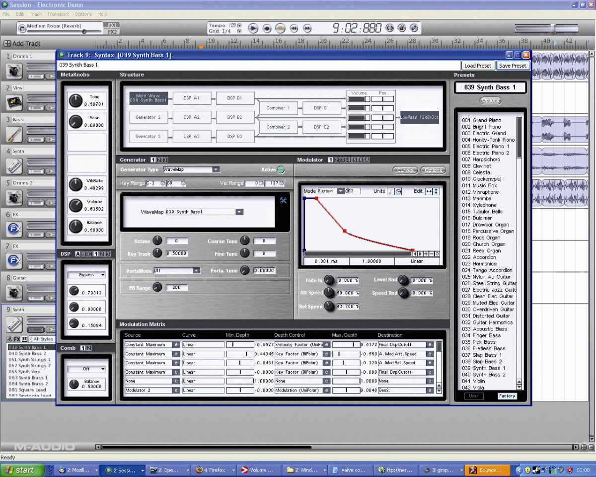 Syntax is an incredible built-in synth, but may be too complex for some.