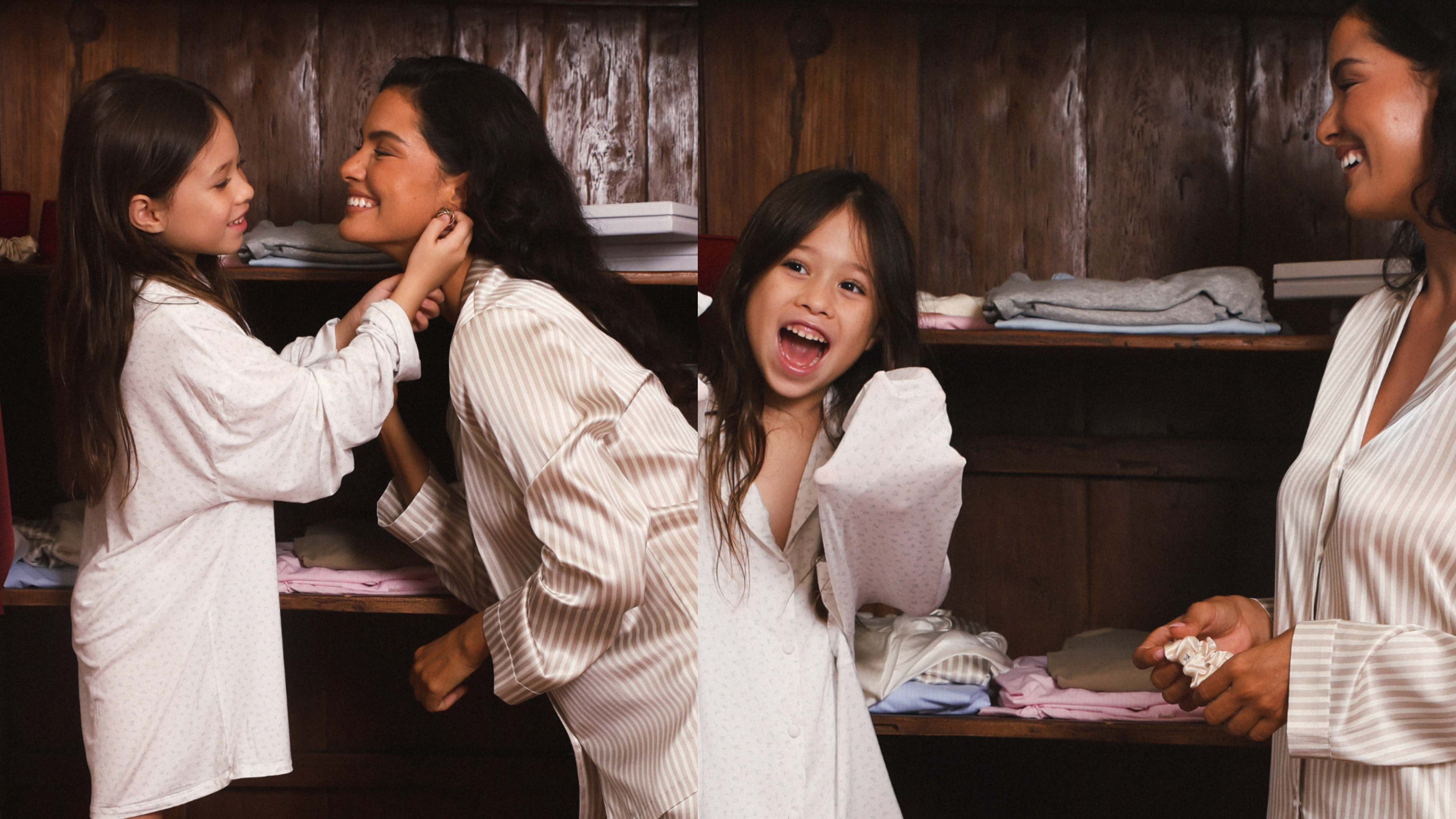 Photos of mother and daughter in Dore &amp; Rose pajamas