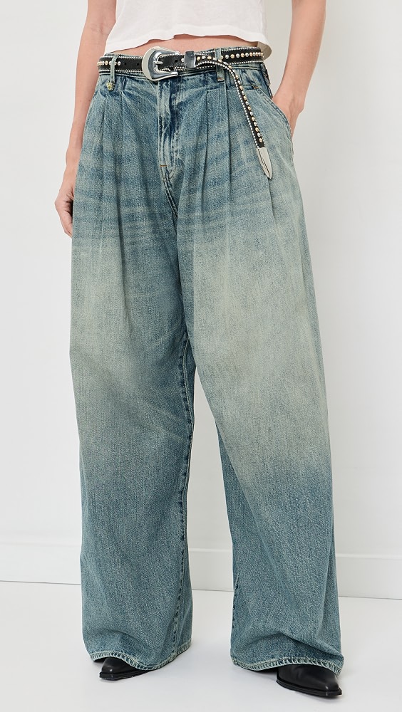 Triple Pleat Jeans - Rivington Blue