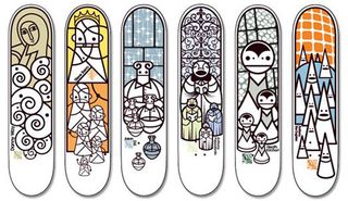 Skateboard designs Ivory series