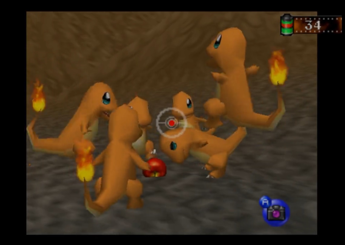 A screenshot of the Pokémon Snap game