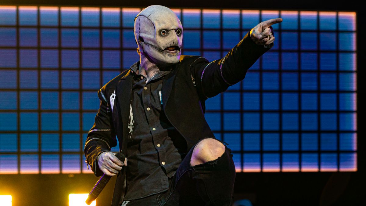 Corey Taylor onstage with Slipknot in 2022