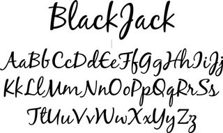Free script fonts: sample of Black Jack