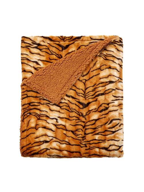 Faux Fur Animal Print Throw