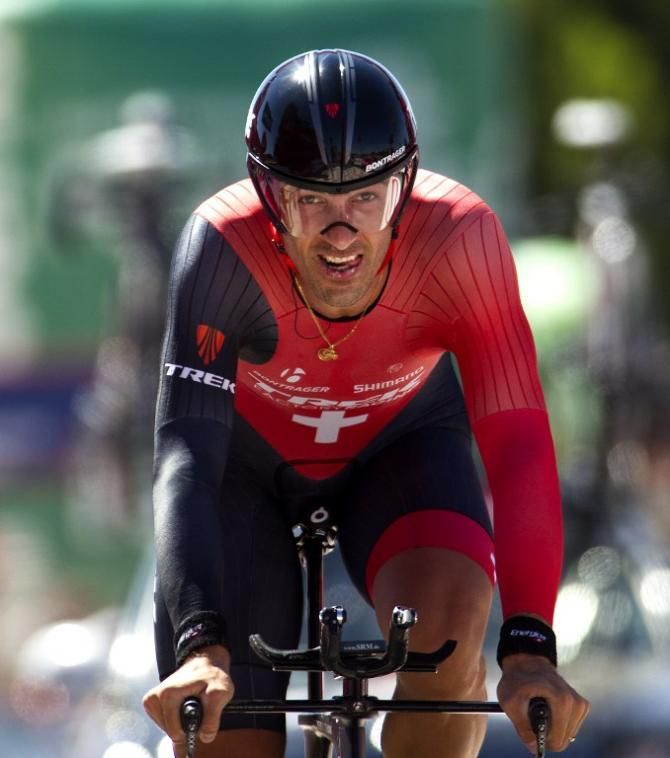 Fabian Cancellara (Trek) came 11 seconds shy of the TT win on stage 10