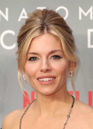 Sienna Miller attends the World Premiere of Anatomy Of A Scandal at the Curzon Mayfair on April 14, 2022 in London, England