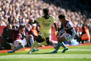 Saka felt he had been given a rough time by the Villa players.
