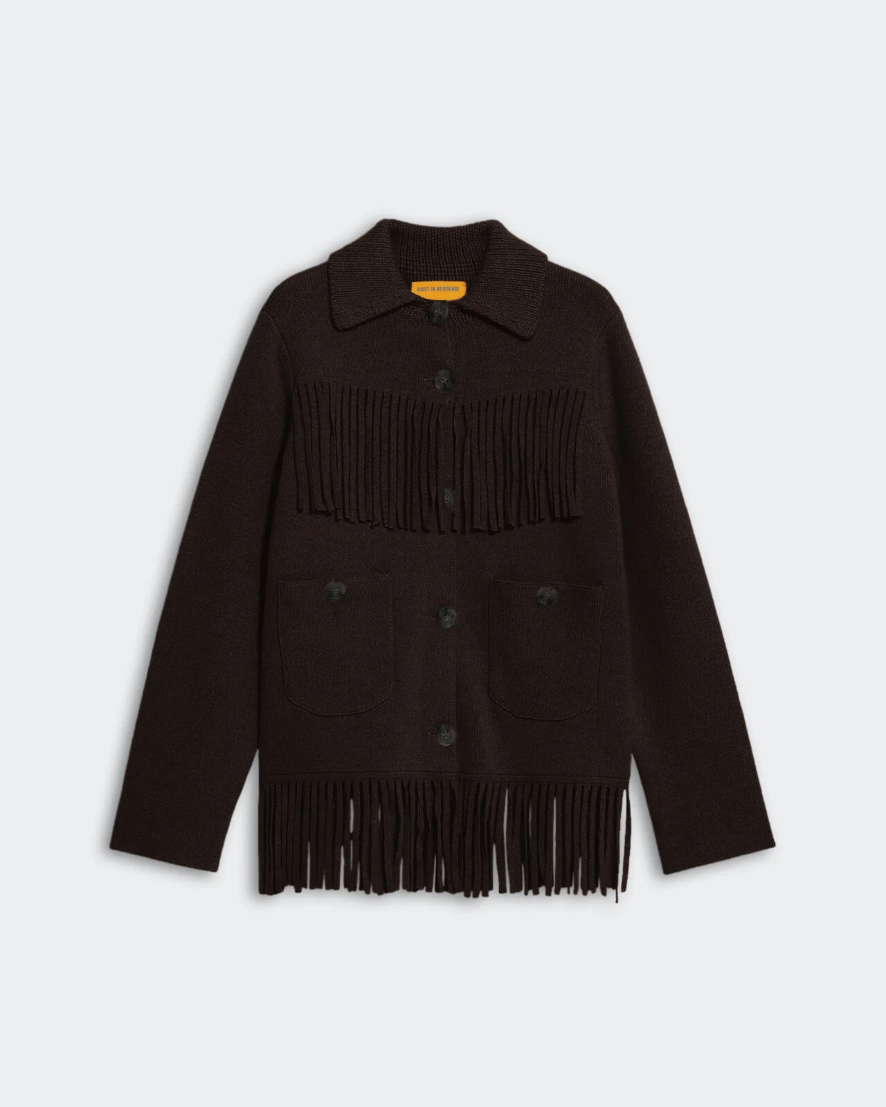 Guest In Residence, Western Fringe Jacket in Burnt Cocoa
