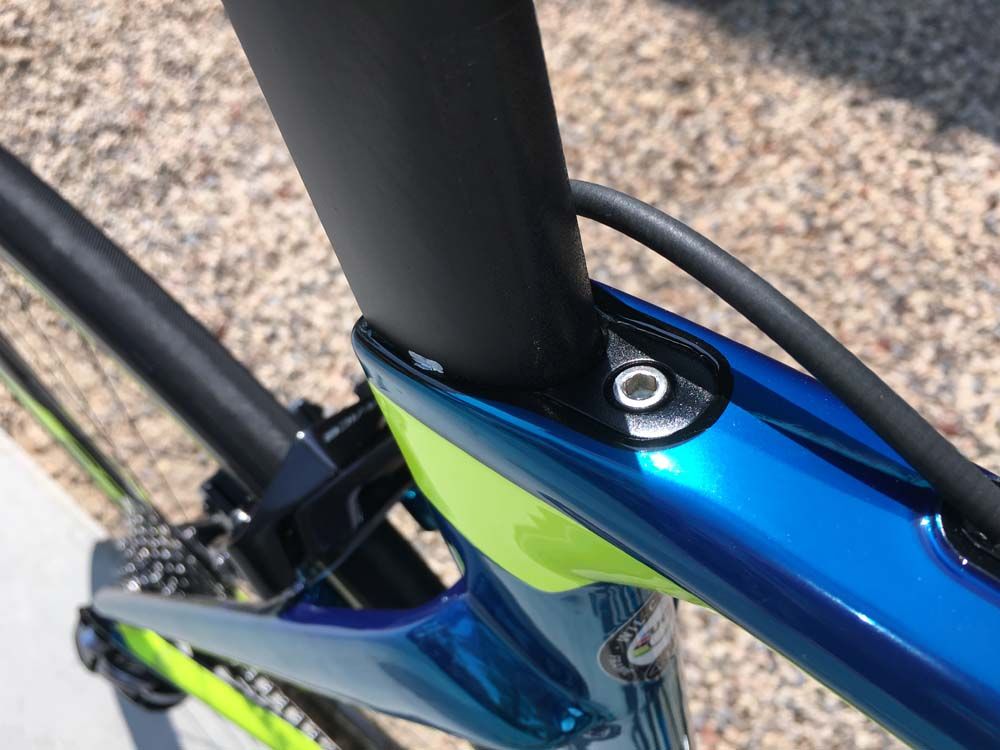 The neat seat post bolt area