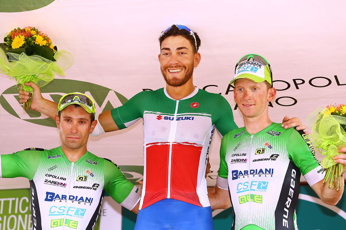 The Coppa Bernocchi podium