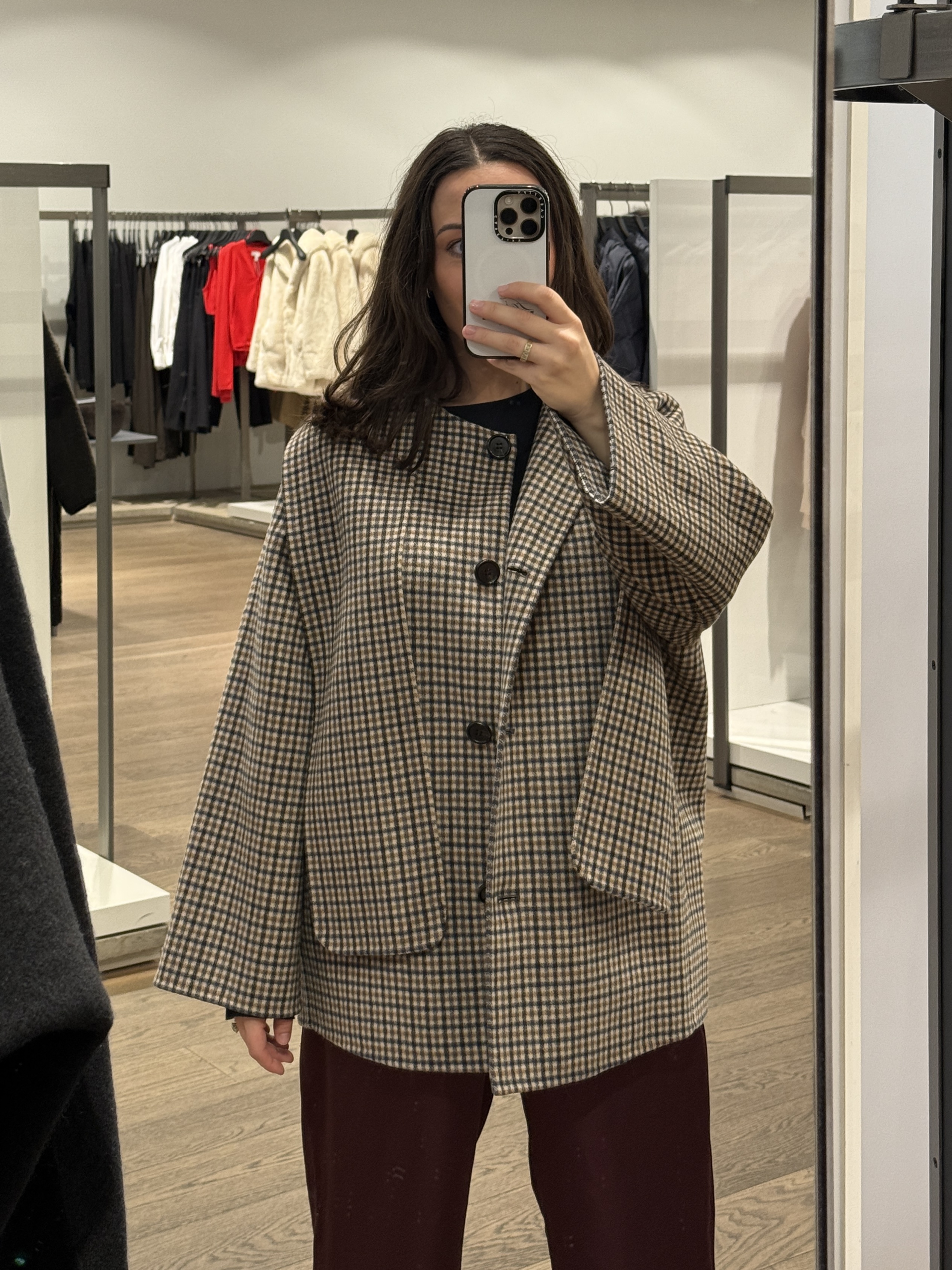 Bella Gerard trying on pieces at Cos