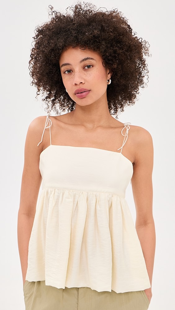 Flared Bustier Blouse - Ivory