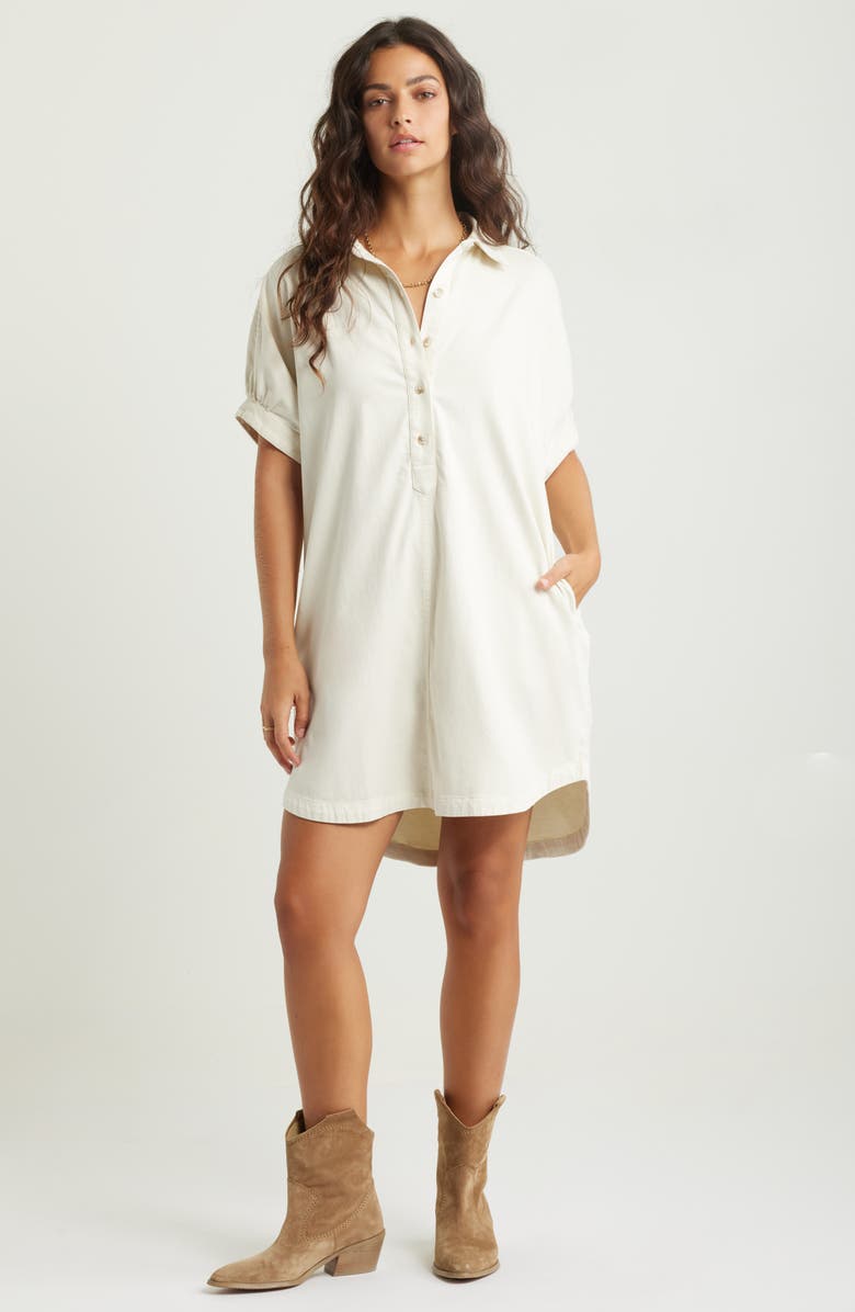 Woven Polo Shift Dress