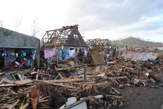 haiyan debris on the island of Leyte