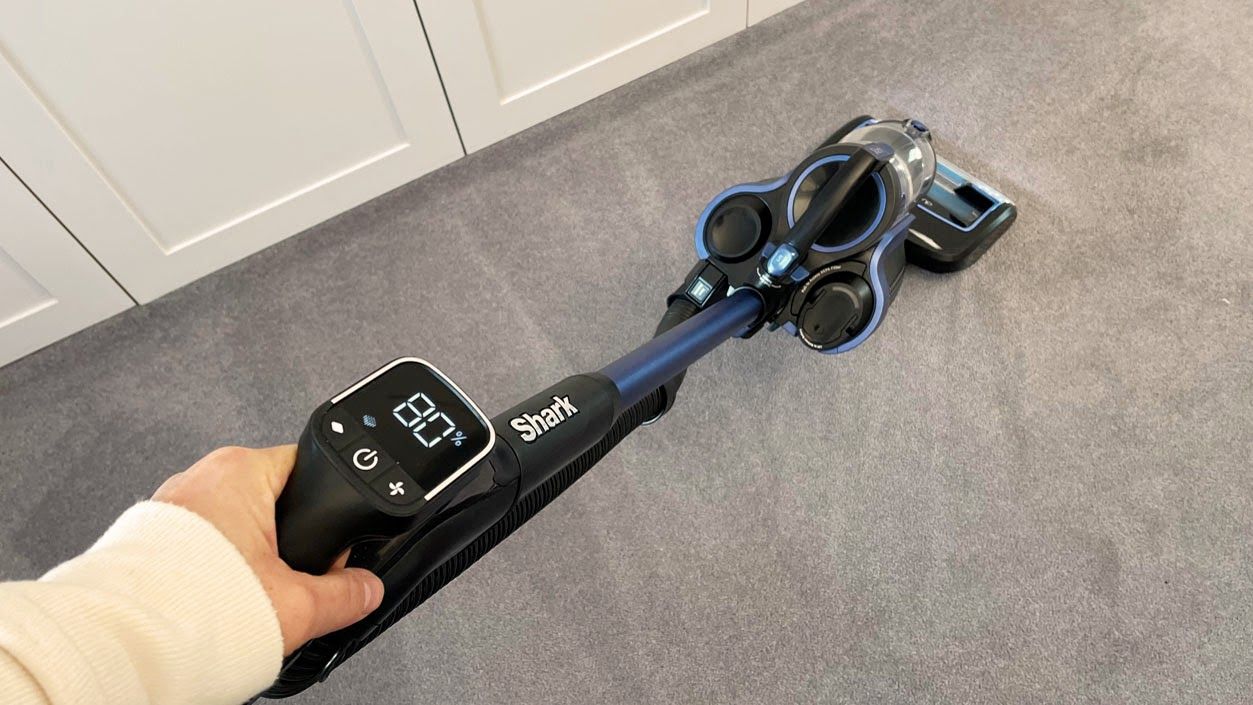 Shark Vertex Pro Cordless Vacuum being tested