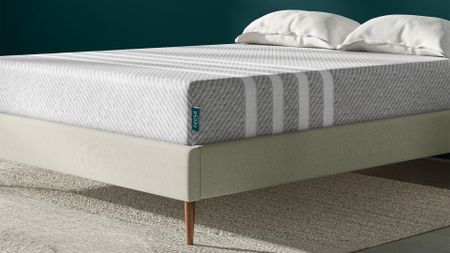 The Leesa Original Memory Foam Mattress on a bed frame in a bedroom