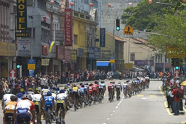 Huge crowds lined the streets as the peloton sped into Kuala Lumpur.