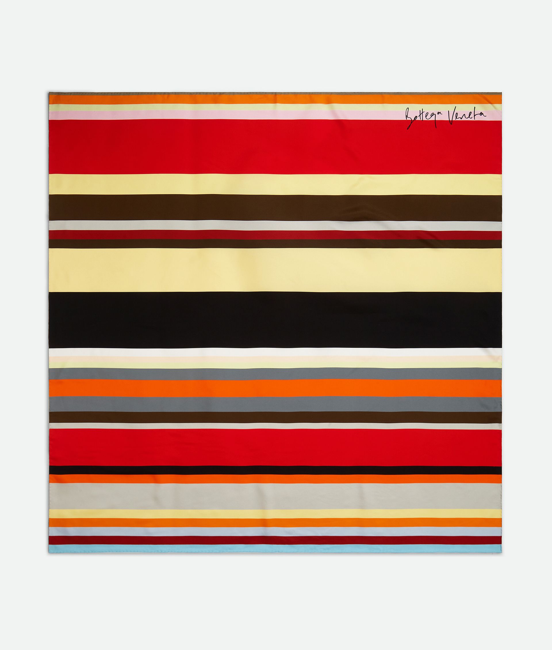 Women's Silk Twill Striped Foulard in Multicolor