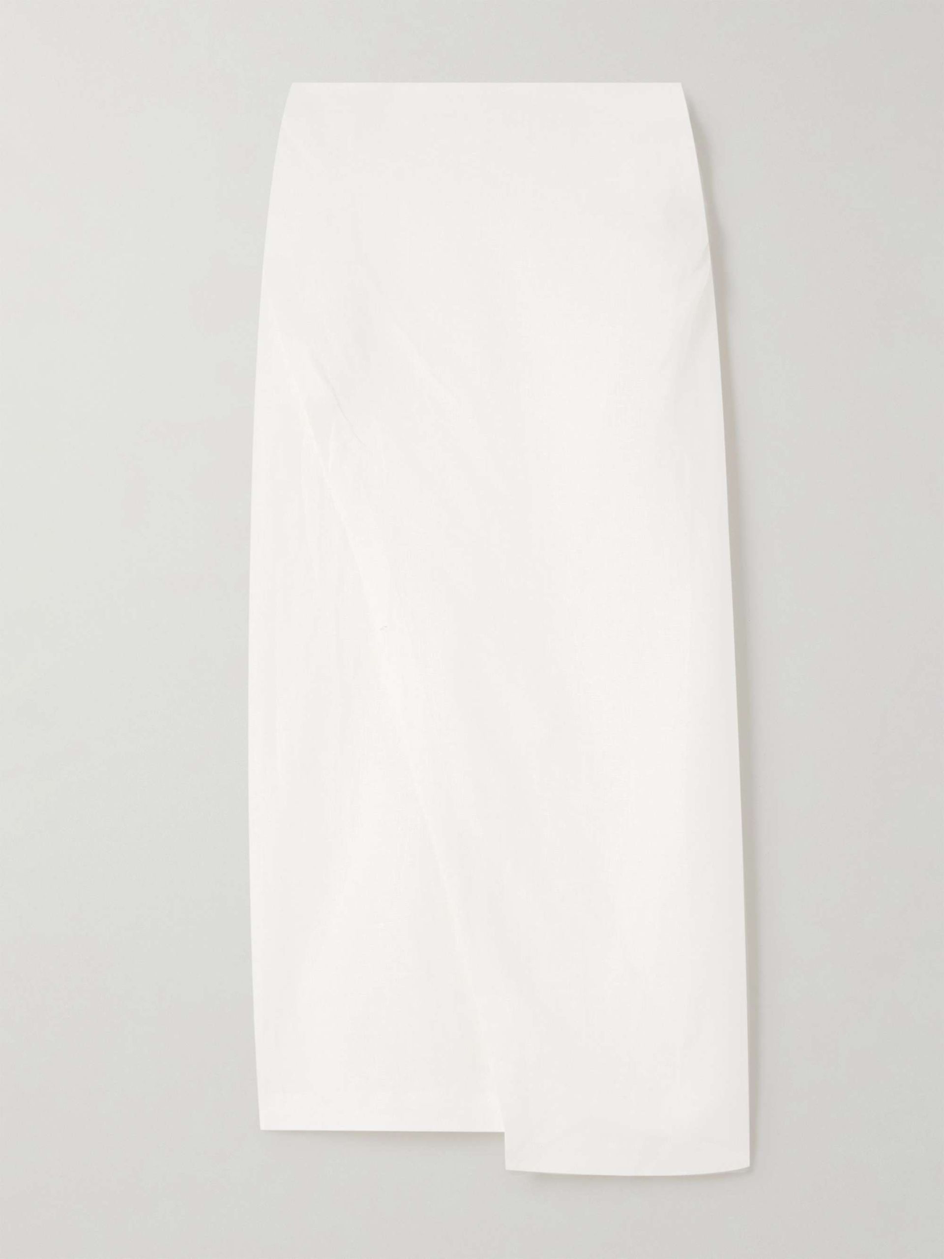 Suis Wrap-Effect Linen Midi Skirt