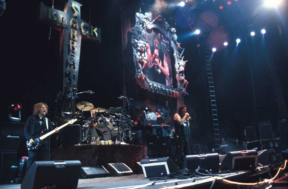 Black Sabbath onstage at Ozzfest in 2001
