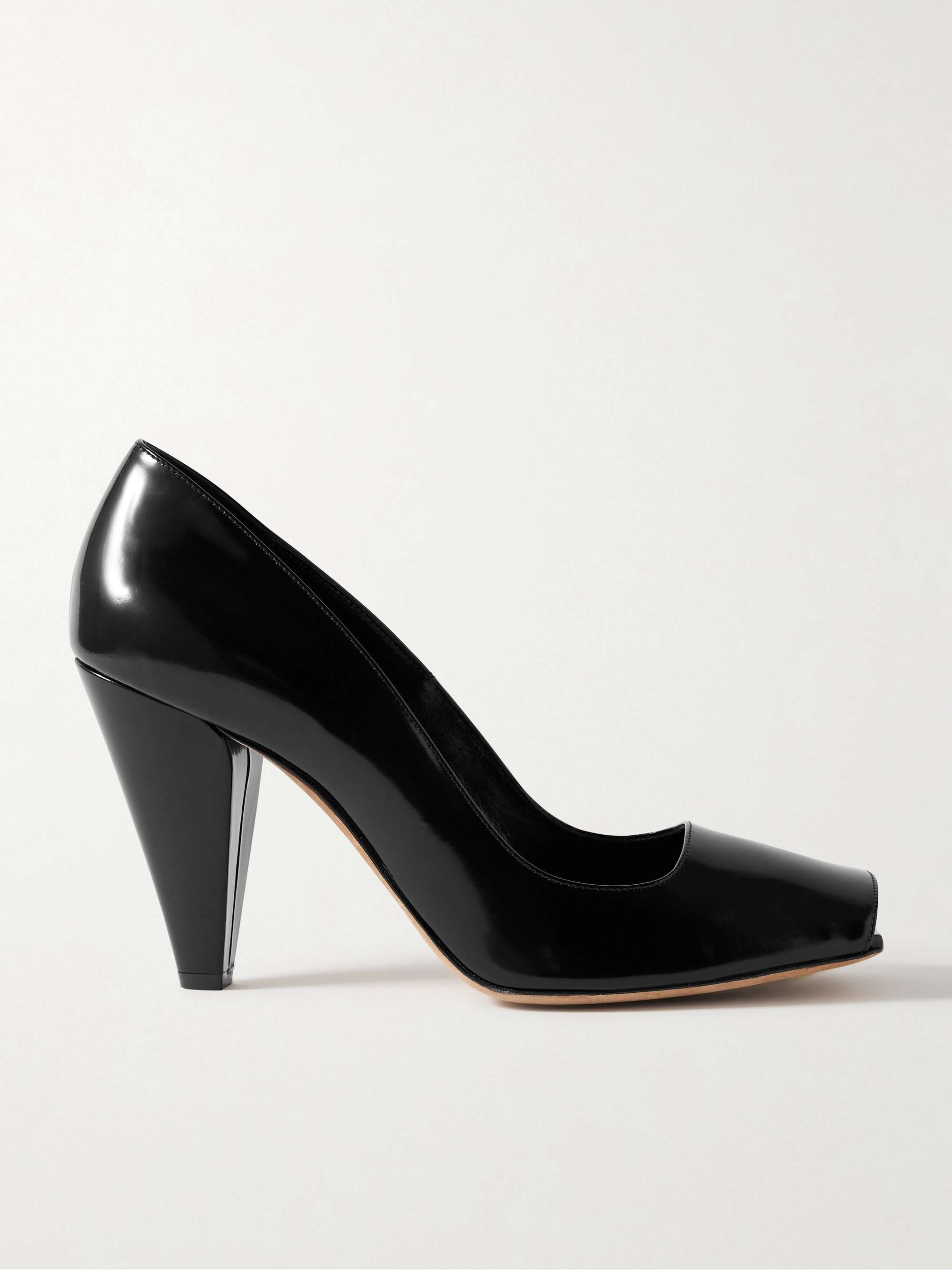 Cedar Glossed-Leather Pumps