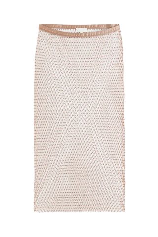 H&M Rhinestone-Embellished Net Skirt