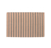 Pink and navy cotton stripe flatweave rug 120 x 180cm | Was £50, Now £40