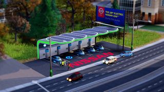 SimCity Nissan Leaf Charging Station