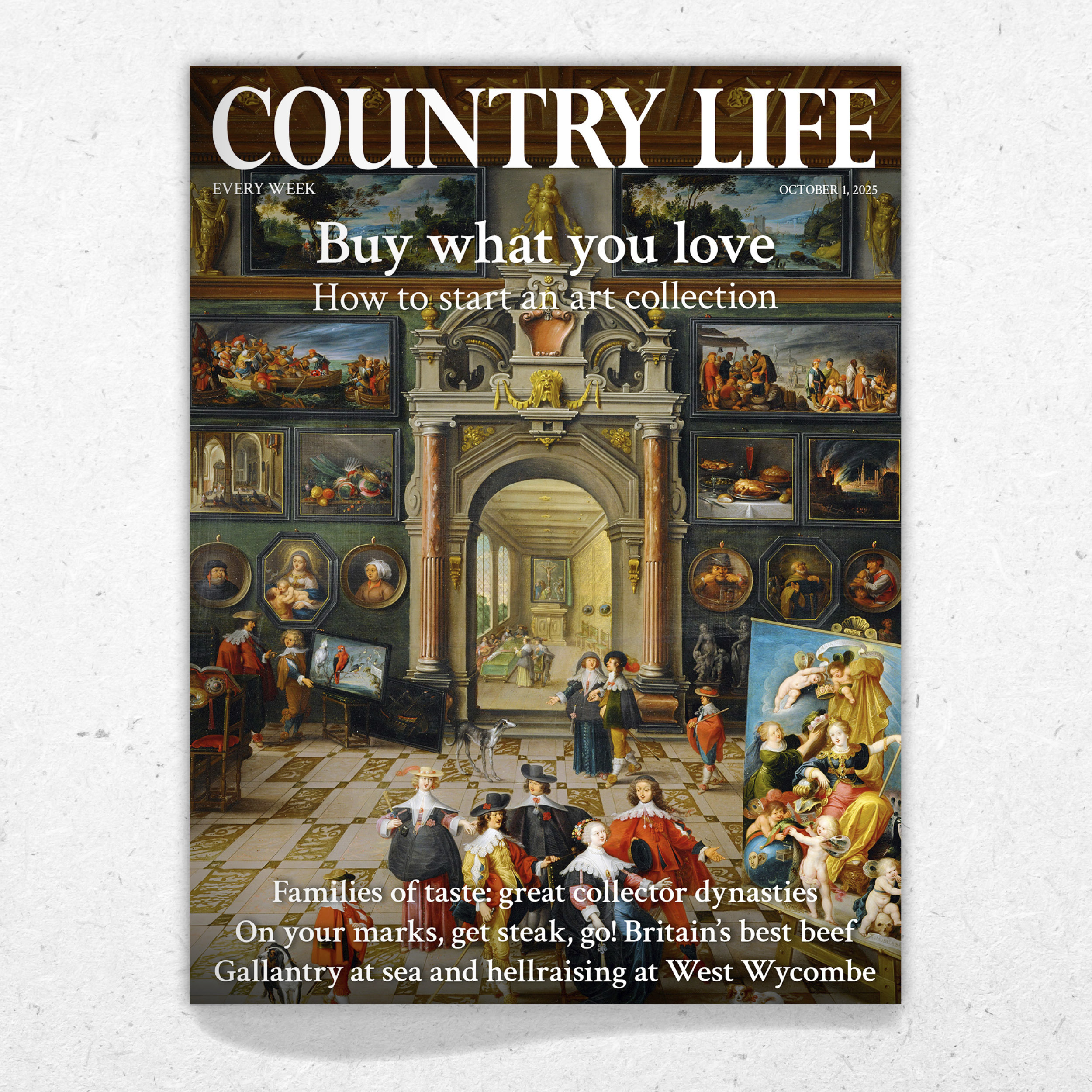 Cover of Country Life 1 October 2025, featuing Gallery of a collector by Frans Francken II (Bridgeman Images)