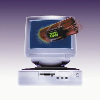 Y2K bug shown on a computer screen