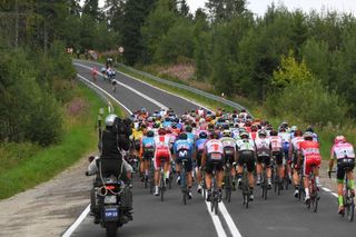 Stage 6 of the Tour de Pologne was up and down all day