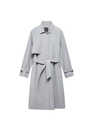 Cotton Trench Coat With Belt - Women
