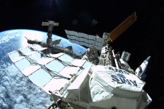 ISS as Seen by a Spacewalker