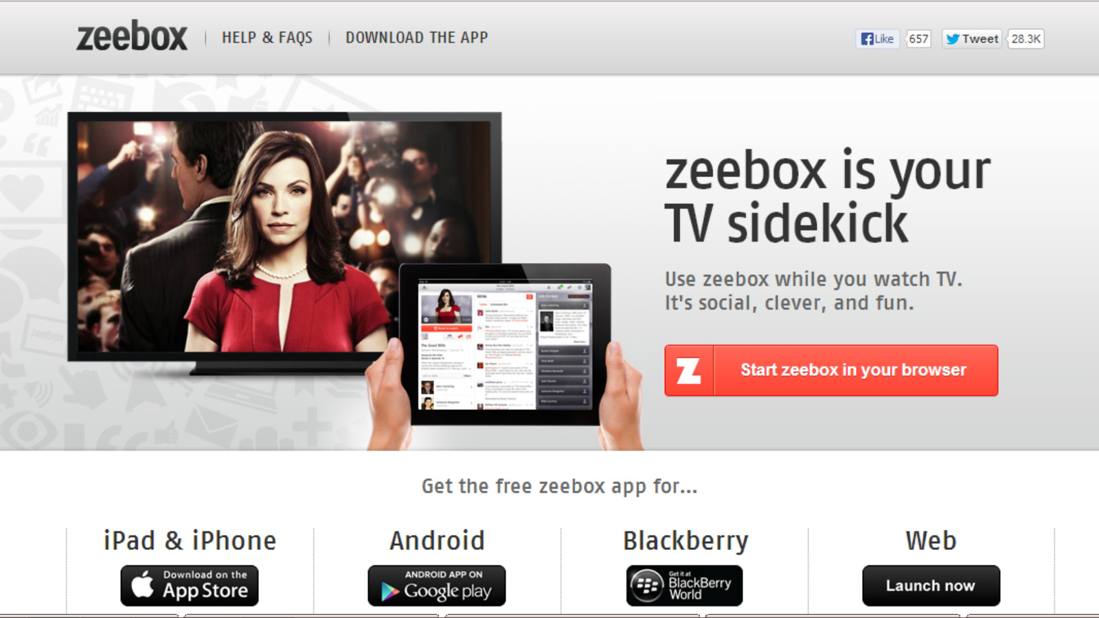 Zeebox and Network Ten