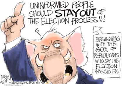 Political Cartoon U.S. gop election claims