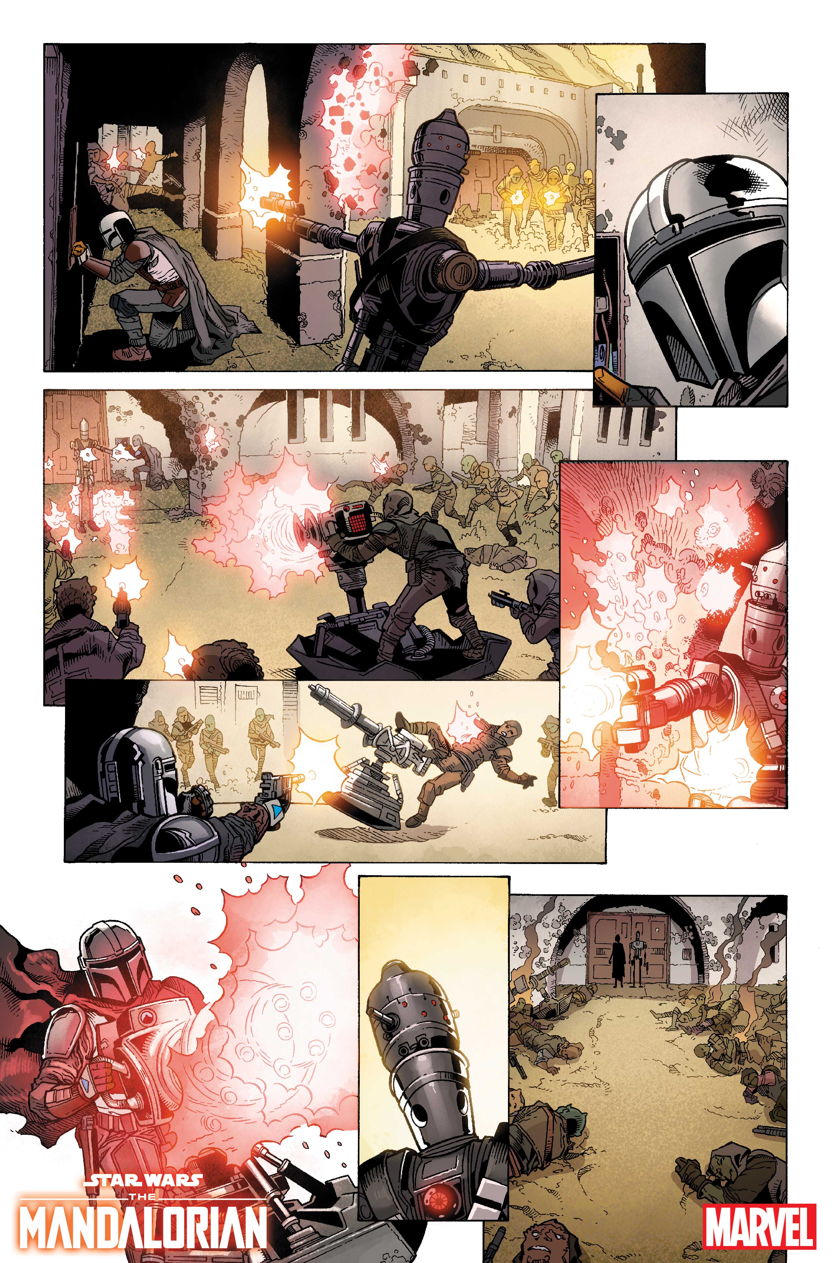 Arte interior de Star Wars: The Mandalorian #1 por Georges Jeanty