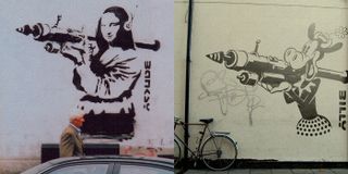 Banksy street art looney tunes