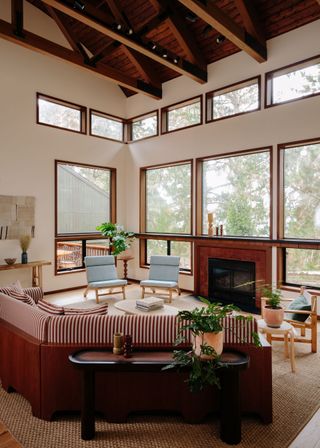 barn-like lounge with glazing
