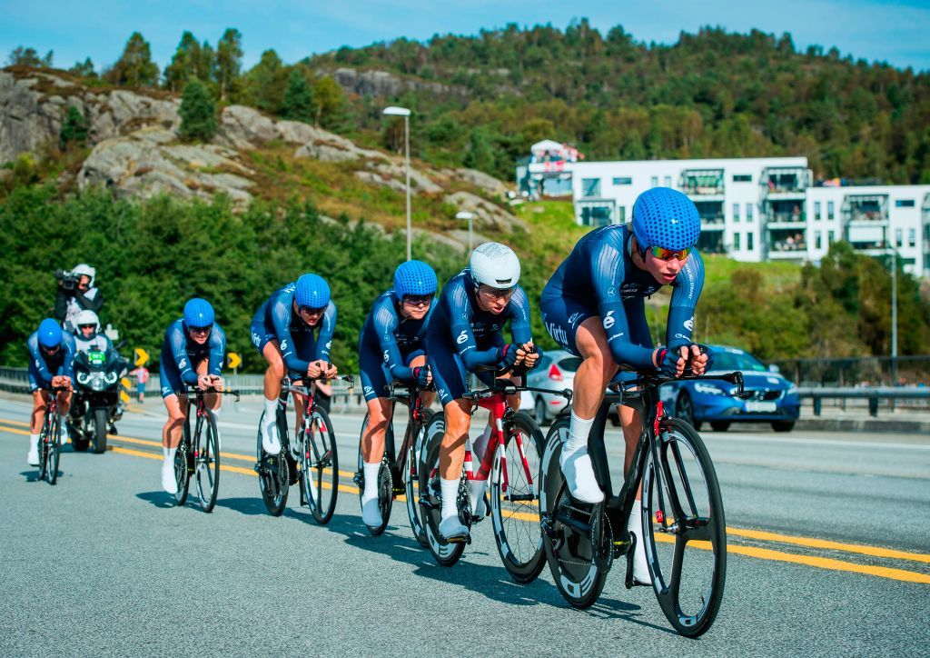 Virtu Cycling riding the women's TTT in Bergen