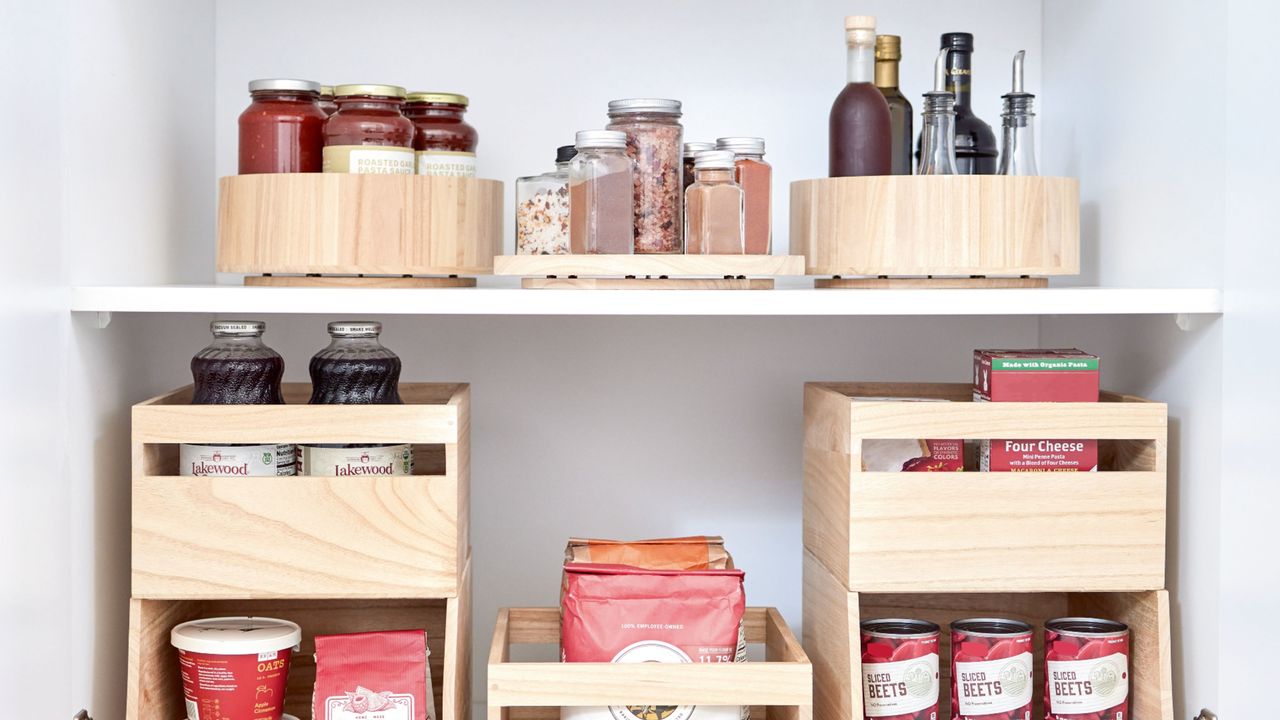 Wooden storage pantry solutions