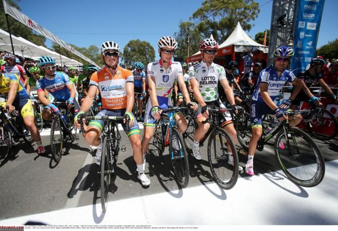 The four jersey leaders before the final stage in this year's Tour Down Under