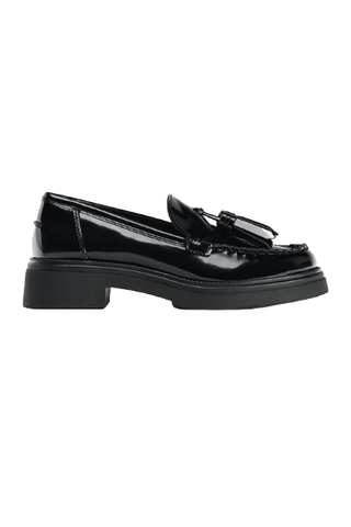 Zara, Patent Finish Tasseled Loafers