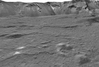 Hills and mounds on the floor of Occator Crater on Ceres as seen by NASA's Dawn mission.