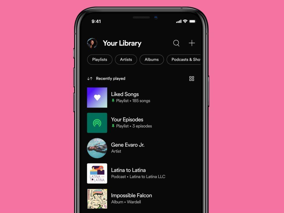 Spotify Your Library Update